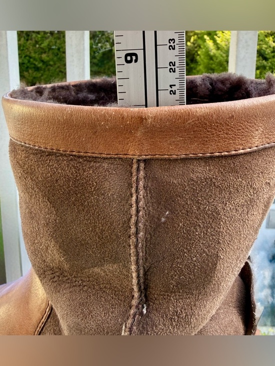 ? UGG Australia Beacon Men’s Brown Leather Sheepskin Boots Sz 11